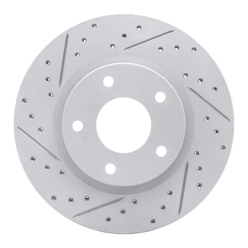 R1 13-19 Nissan Sentra Front Left Drilled & Slotted Geo-Carbon Rotor 1