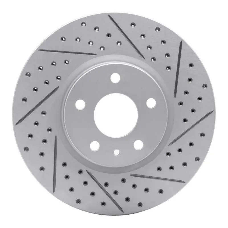 R1 13-20 Ford Special Service Police Sedan Front Right Drilled & Slotted Geo-Carbon Rotor 1