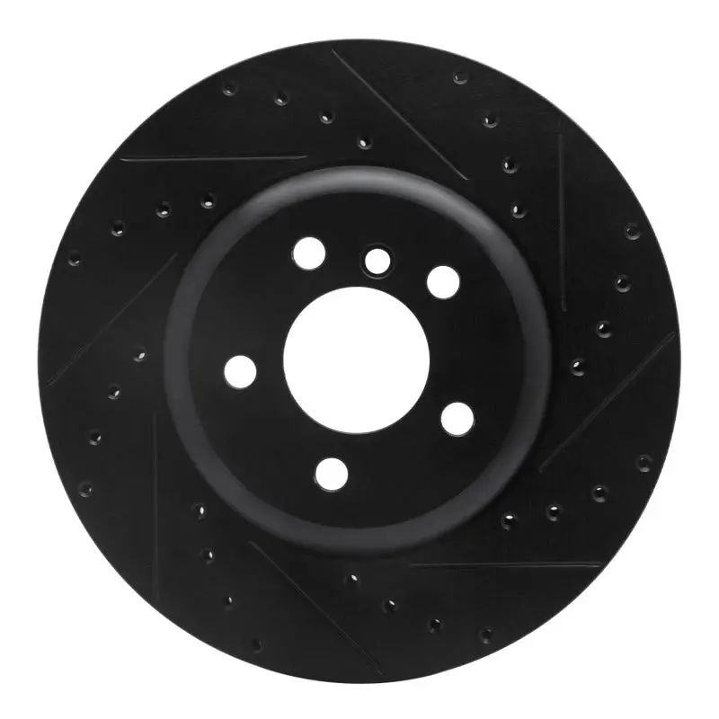 R1 13-21 Bmw 428I Xdrive Coupe & Convertible Rear Right Drilled & Slotted Black Brake Rotor 1