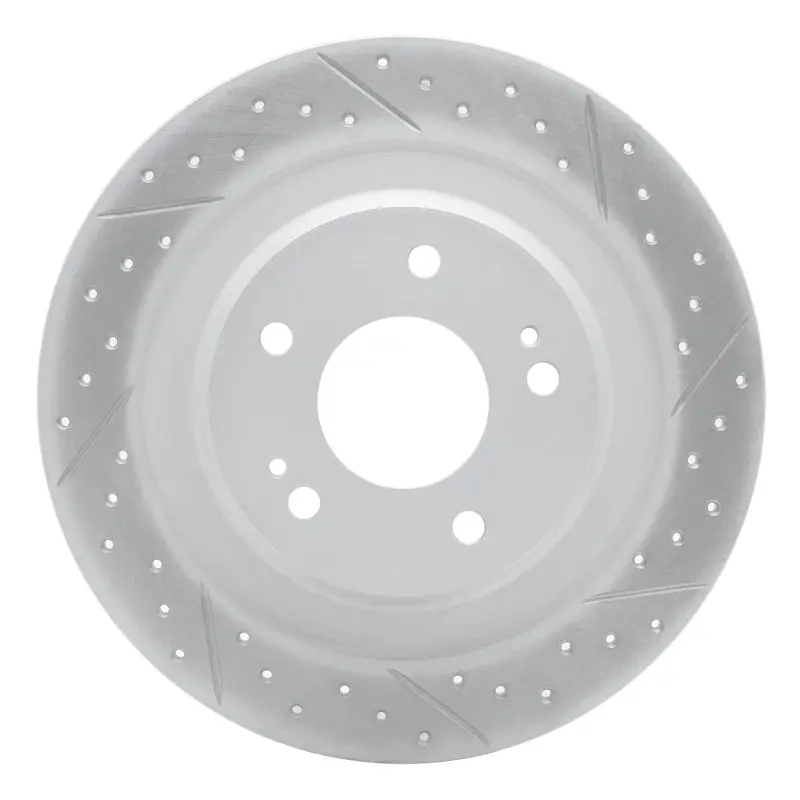 R1 13-25 Mitsubishi Eclipse Cross Rear Right Drilled & Slotted Geo-Carbon Rotor 1