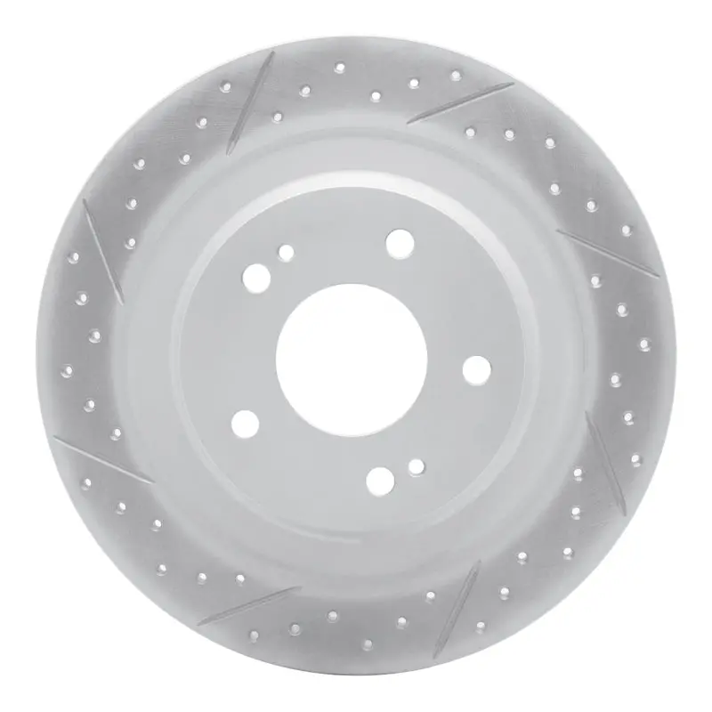 R1 13-25 Mitsubishi Outlander Phev Rear Left Drilled & Slotted Geo-Carbon Rotor 1