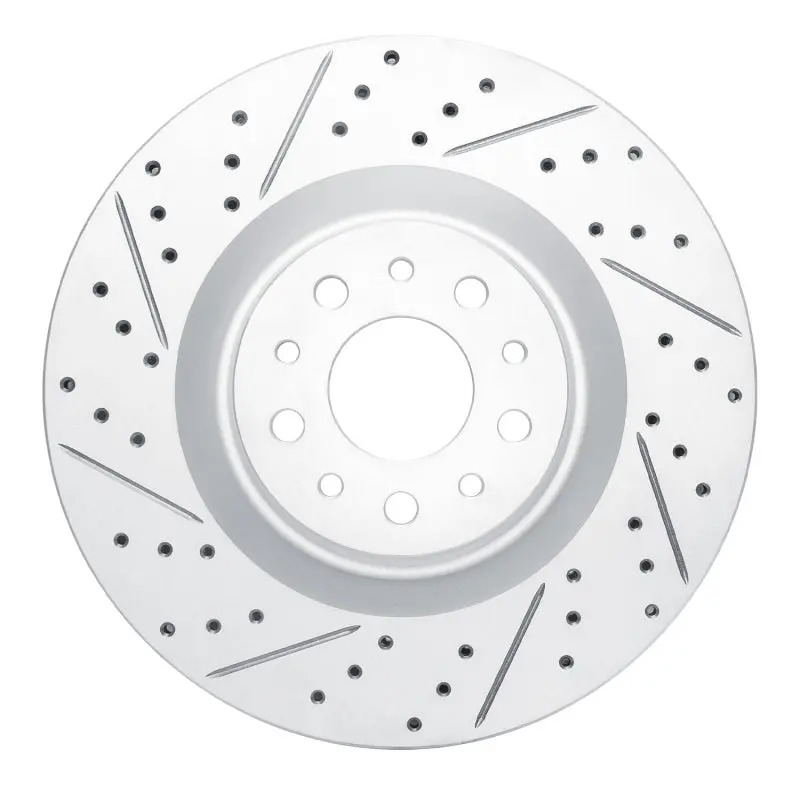 R1 14-19 Fiat 500L Front Left Drilled & Slotted Geo-Carbon Rotor 1