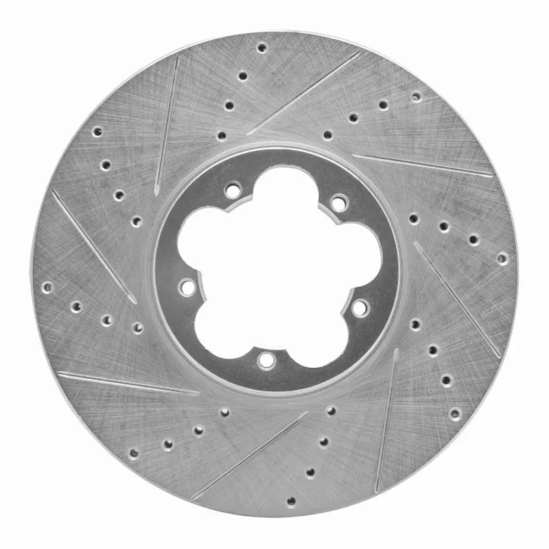 R1 14-19 Ford Transit (Mexico) Front Left Drilled & Slotted Silver Brake Rotor 1