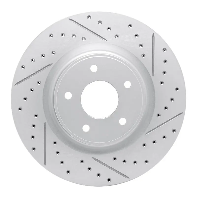 R1 14-19 Nissan Rogue Front Right Drilled & Slotted Geo-Carbon Rotor 1