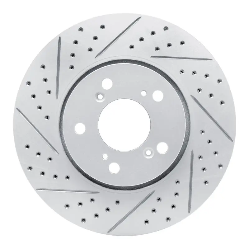 R1 14-20 Acura Rlx Front Left Drilled & Slotted Geo-Carbon Rotor 1