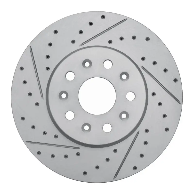 R1 14-20 Cadillac Cts Front Left Drilled & Slotted Geo-Carbon Rotor 1