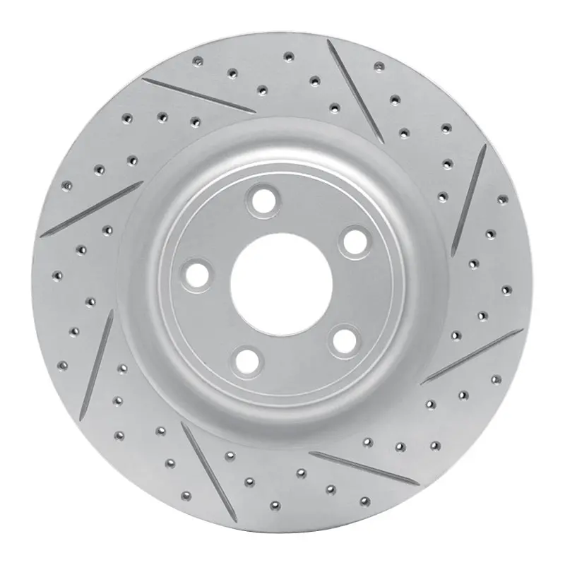 R1 14-21 Jaguar F-Type Rear Right Drilled & Slotted Geo-Carbon Rotor 1