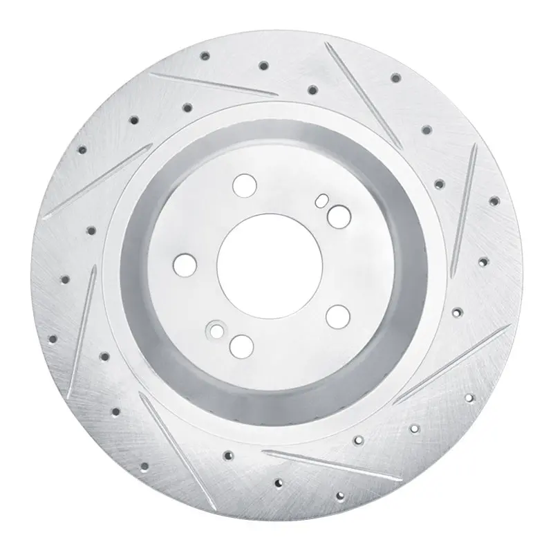 R1 14-21 Mercedes-Benz S400 (Canada & Mexico) Rear Right Drilled & Slotted Silver Brake Rotor 1