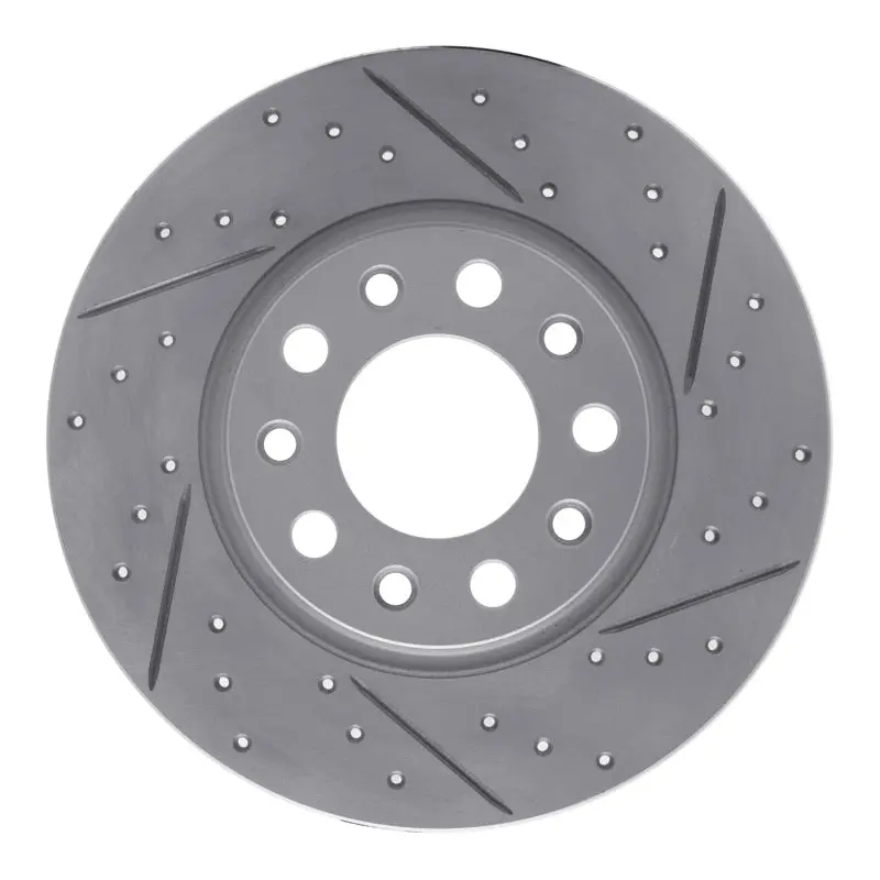 R1 14-22 Chrysler 200 Rear Right Drilled & Slotted Geo-Carbon Rotor 1