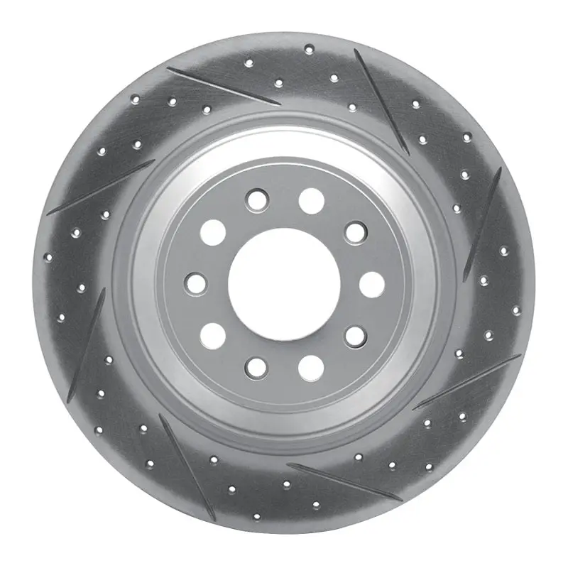 R1 14-23 Jeep Cherokee Rear Right Drilled & Slotted Geo-Carbon Rotor 1