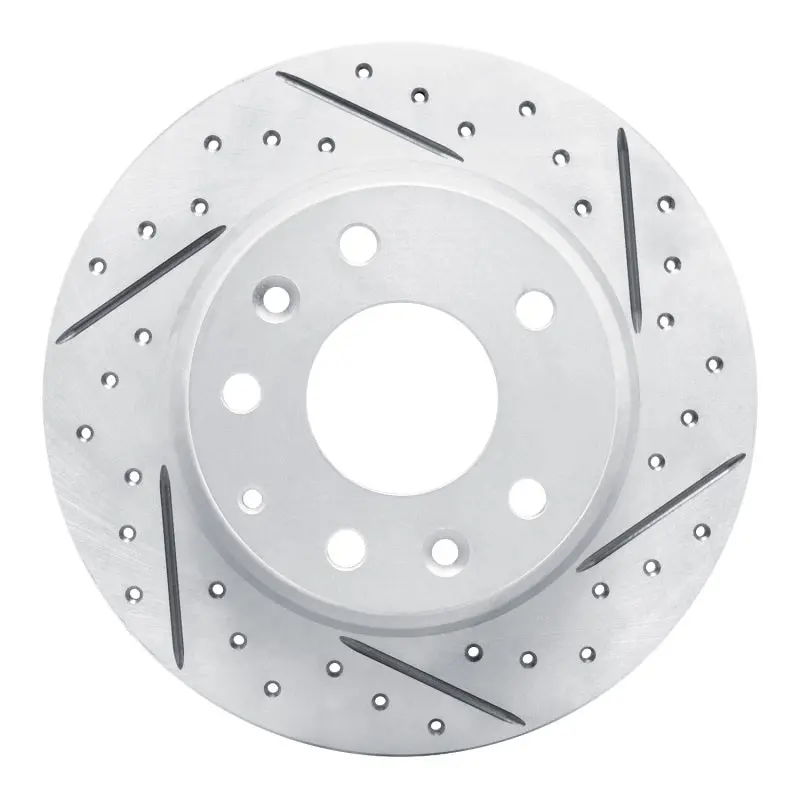 R1 14-25 Mazda 3 Rear Right Drilled & Slotted Geo-Carbon Rotor 1