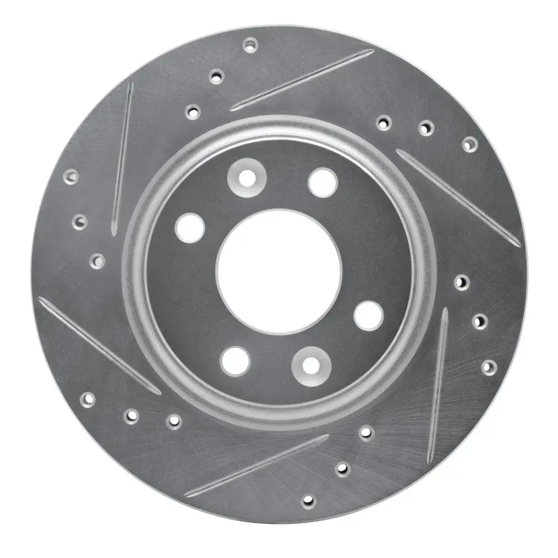 R1 15-19 Renault Logan (Mexico) Front Left Drilled & Slotted Silver Brake Rotor 1