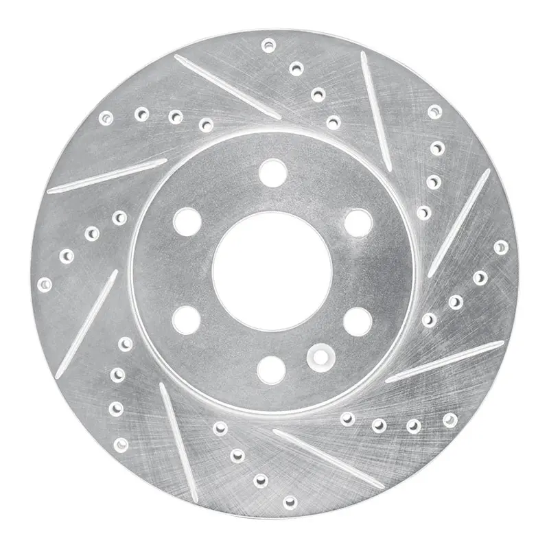 R1 15-20 Chevrolet Colorado Front Right Drilled & Slotted Silver Brake Rotor 1