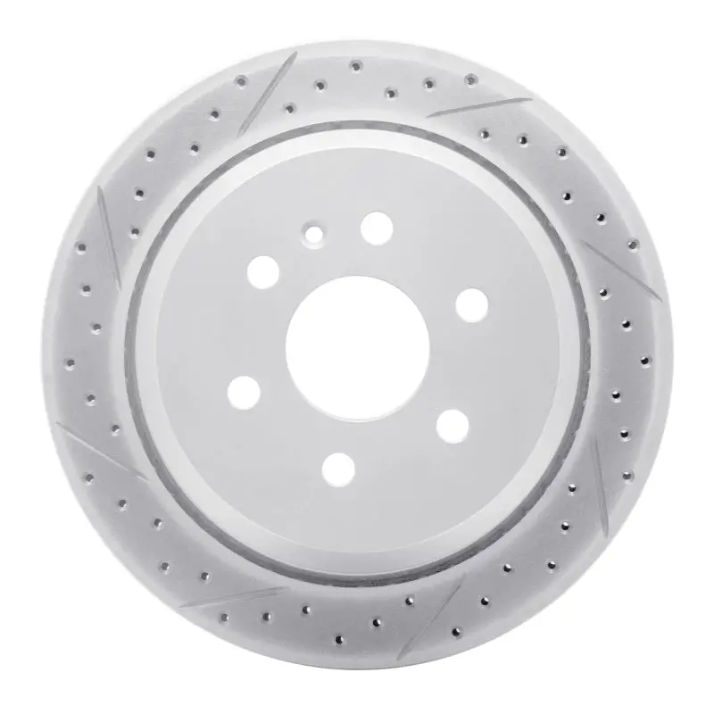 R1 15-20 Chevrolet Colorado Rear Left Drilled & Slotted Geo-Carbon Rotor 1