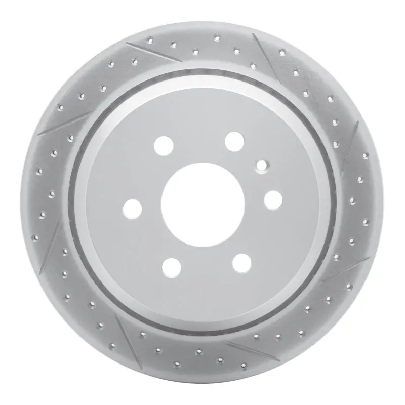 R1 15-20 Chevrolet Colorado Rear Right Drilled & Slotted Geo-Carbon Rotor 1
