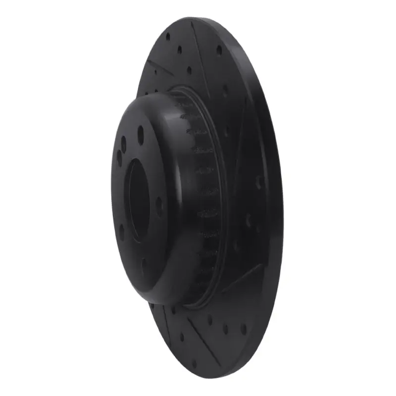 R1 15-21 Mercedes-Benz C180 (Mexico) Rear Right Drilled & Slotted Black Brake Rotor 1