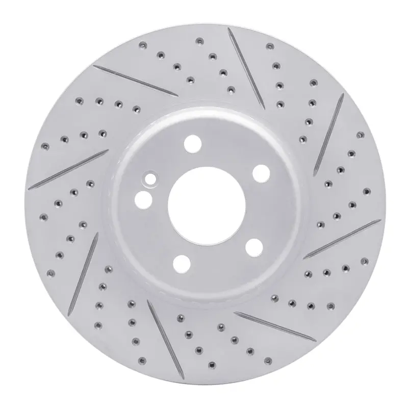 R1 15-23 Mercedes-Benz E300 Front Right Drilled & Slotted Geo-Carbon Rotor 1