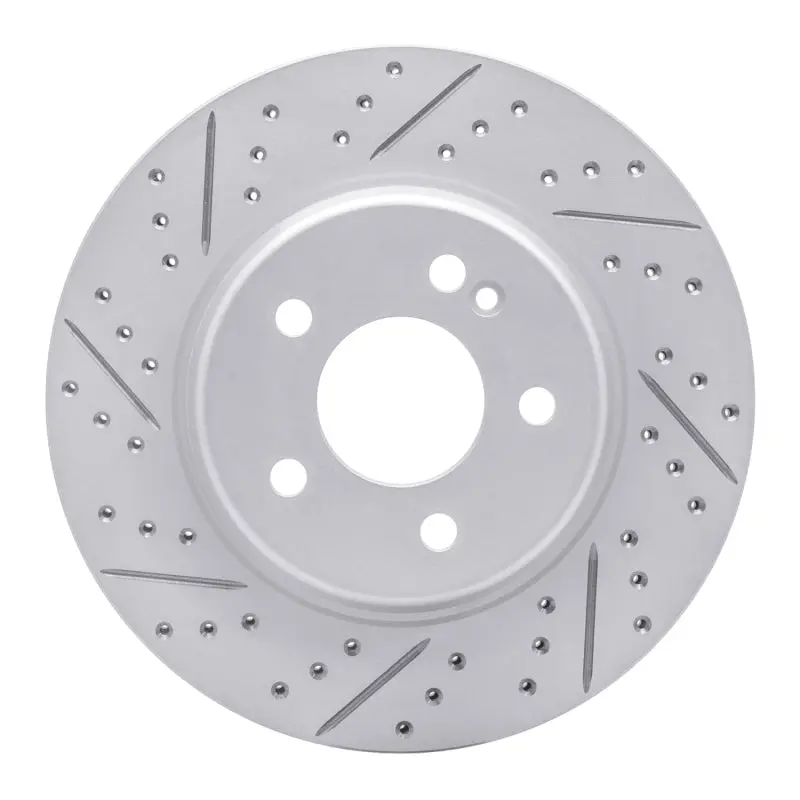 R1 15-23 Mercedes-Benz E350 Rear Left Drilled & Slotted Geo-Carbon Rotor 1