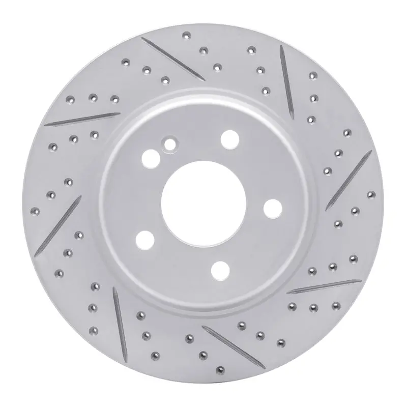 R1 15-23 Mercedes-Benz E350 Rear Right Drilled & Slotted Geo-Carbon Rotor 1