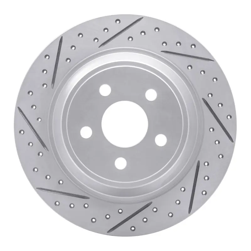 R1 15-24 Ford Police Responder Hybrid Rear Left Drilled & Slotted Geo-Carbon Rotor 1