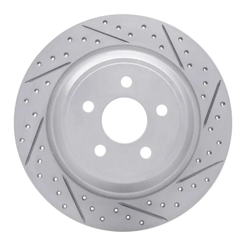 R1 15-24 Ford Police Responder Hybrid Rear Right Drilled & Slotted Geo-Carbon Rotor 1