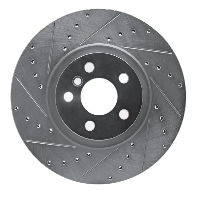 R1 15-25 Bmw 228I Gran Coupe Front Left Drilled & Slotted Silver Brake Rotor 1