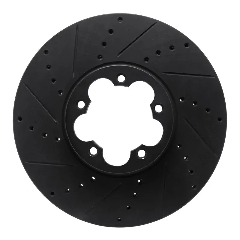 R1 15-25 Ford Transit-350 Hd/Drw Front Left Drilled & Slotted Black Brake Rotor 1