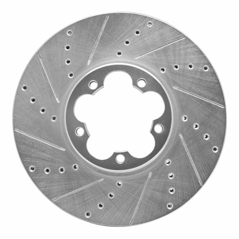R1 15-25 Ford Transit-350 Hd/Drw Front Left Drilled & Slotted Silver Brake Rotor 1