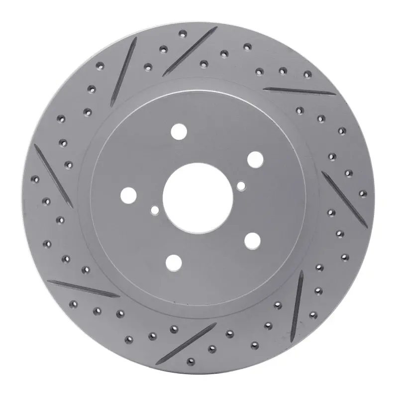 R1 15-25 Subaru Legacy Rear Right Drilled & Slotted Geo-Carbon Rotor 1