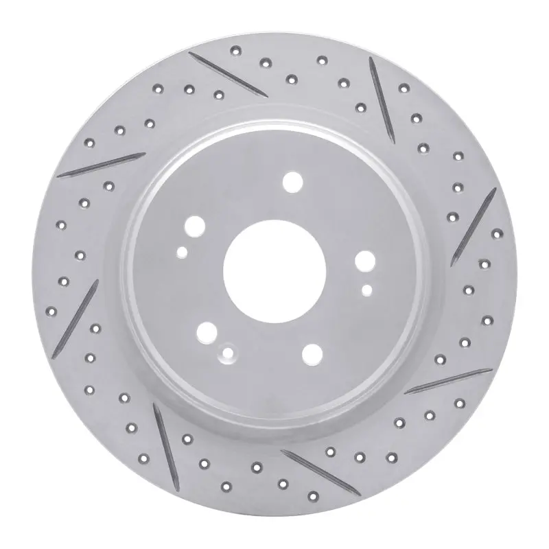 R1 15-26 Acura Adx Rear Right Drilled & Slotted Geo-Carbon Rotor 1