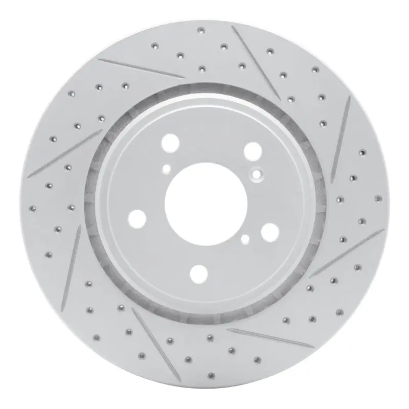 R1 15-26 Acura Mdx Front Right Drilled & Slotted Geo-Carbon Rotor 1