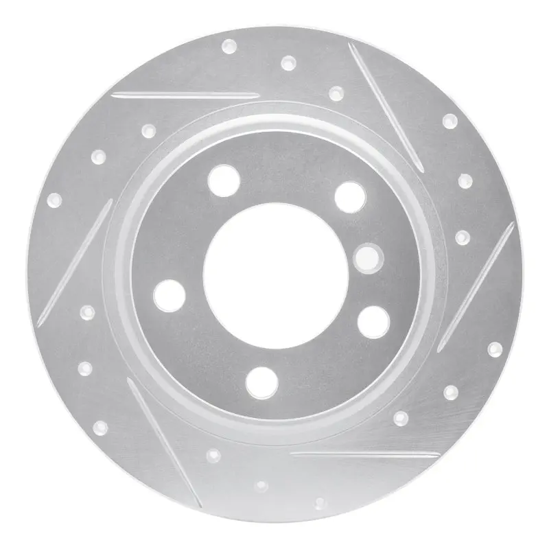 R1 15-26 Bmw 228I Xdrive Gran Coupe Front Right Drilled & Slotted Silver Brake Rotor 1
