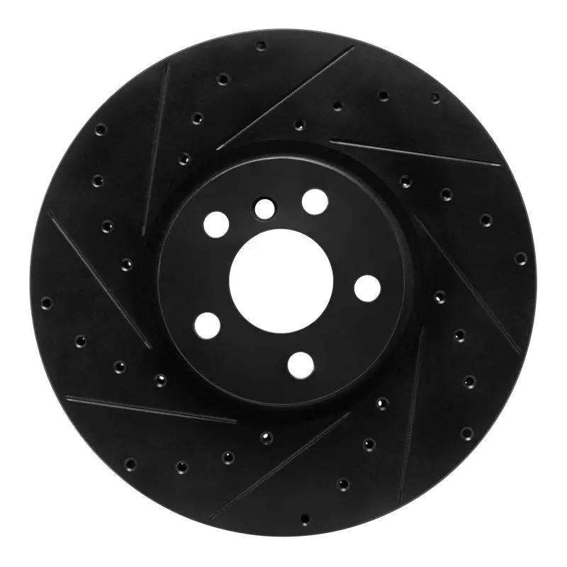 R1 15-26 Bmw X1 (Usa/Canada) Front Left Drilled & Slotted Black Brake Rotor 1