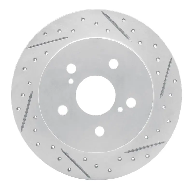 R1 15-26 Lexus Es350 Rear Right Drilled & Slotted Geo-Carbon Rotor 1