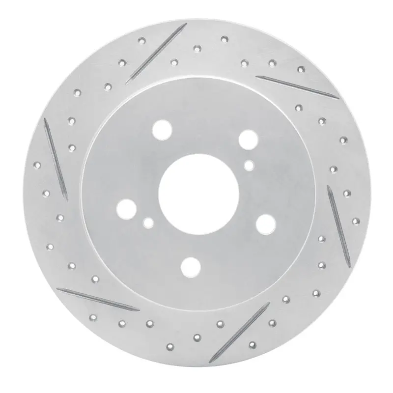R1 15-26 Lexus Nx300h Rear Left Drilled & Slotted Geo-Carbon Rotor 1