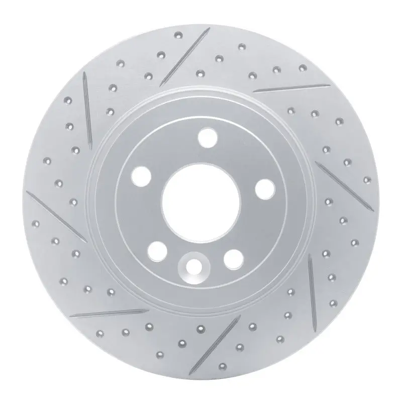 R1 16-19 Land Rover Range Rover Evoque Rear Left Drilled & Slotted Geo-Carbon Rotor 1