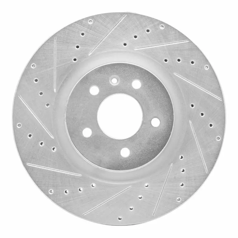R1 16-20 Buick Regal Sportback Front Left Drilled & Slotted Silver Brake Rotor 1