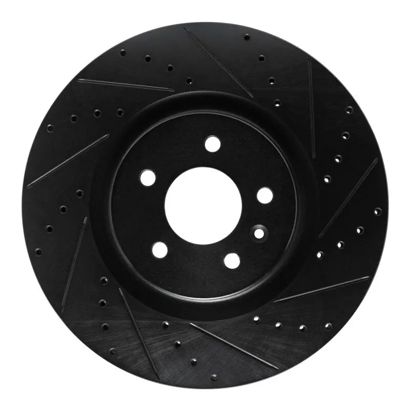 R1 16-20 Buick Regal Sportback Front Right Drilled & Slotted Black Brake Rotor 1