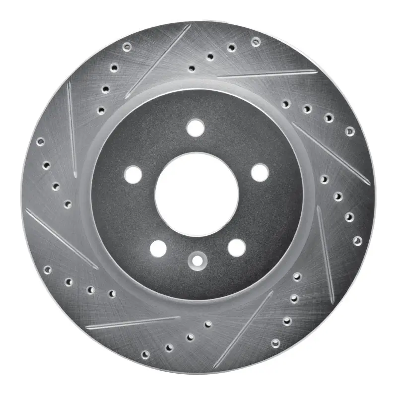 R1 16-20 Buick Regal Sportback Rear Left Drilled & Slotted Silver Brake Rotor 1