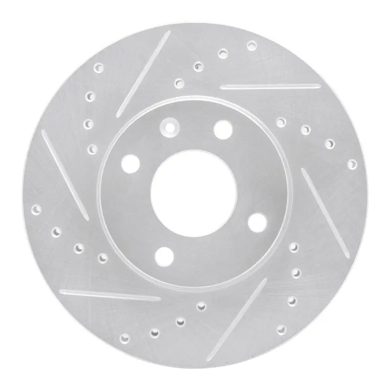 R1 16-22 Chevrolet Spark (Usa/Canada) Front Left Drilled & Slotted Silver Brake Rotor 1