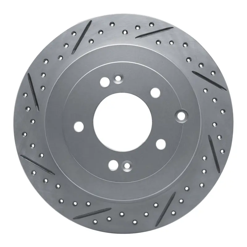 R1 16-22 Hyundai Tucson Rear Left Drilled & Slotted Geo-Carbon Rotor 1