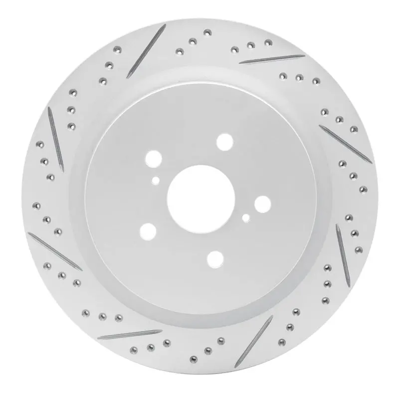 R1 16-22 Lexus Rx350 Rear Left Drilled & Slotted Geo-Carbon Rotor 1