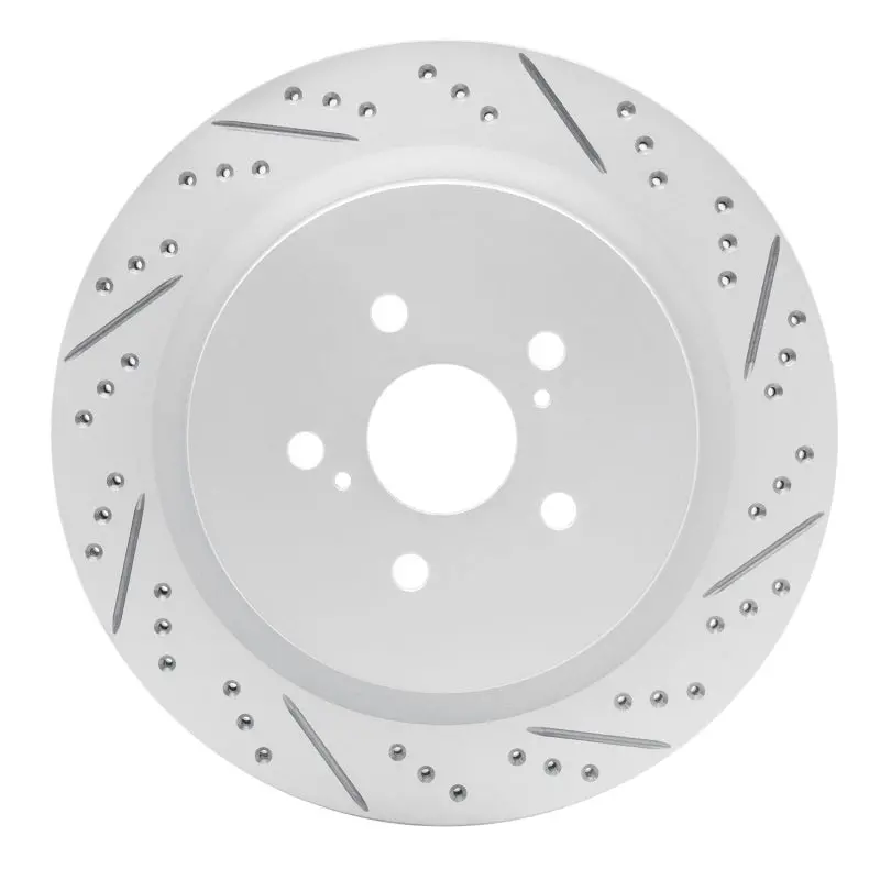 R1 16-22 Lexus Rx350 Rear Right Drilled & Slotted Geo-Carbon Rotor 1