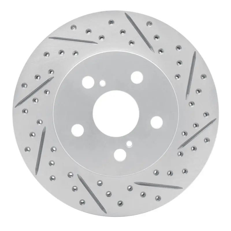 R1 16-22 Toyota Prius Prime Front Right Drilled & Slotted Geo-Carbon Rotor 1
