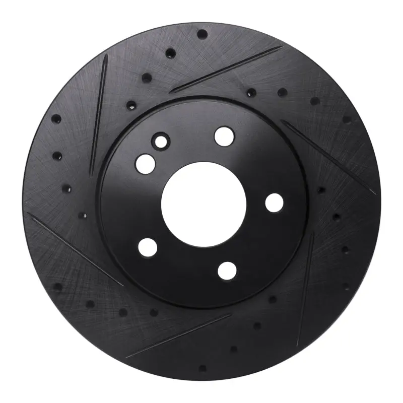 R1 16-23 Mercedes-Benz Viano (Mexico) Front Left Drilled & Slotted Black Brake Rotor 1