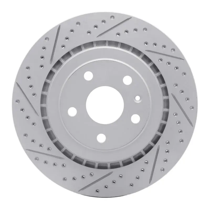 R1 16-24 Cadillac Ats Rear Left Drilled & Slotted Geo-Carbon Rotor 1