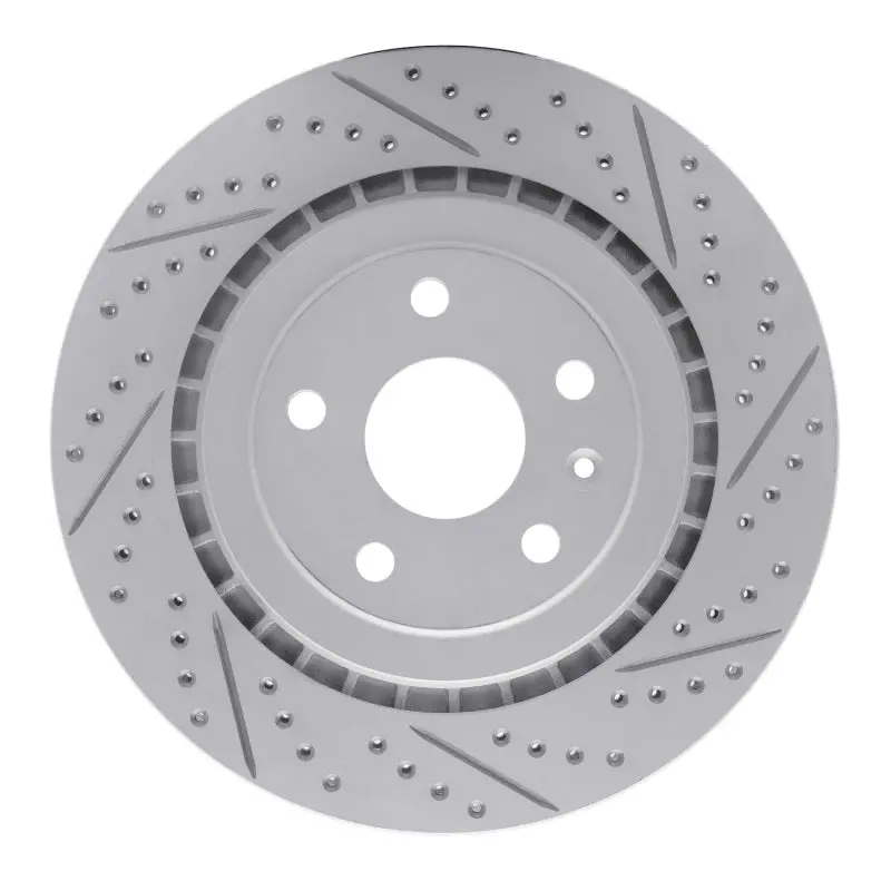 R1 16-24 Cadillac Ats Rear Right Drilled & Slotted Geo-Carbon Rotor 1
