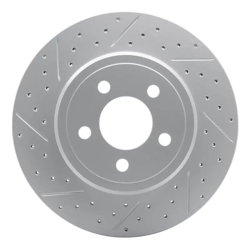 R1 16-24 Mini Cooper Countryman Front Left Drilled & Slotted Geo-Carbon Rotor 1