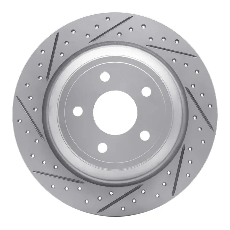 R1 16-26 Ford Bronco Sport Rear Left Drilled & Slotted Geo-Carbon Rotor 1