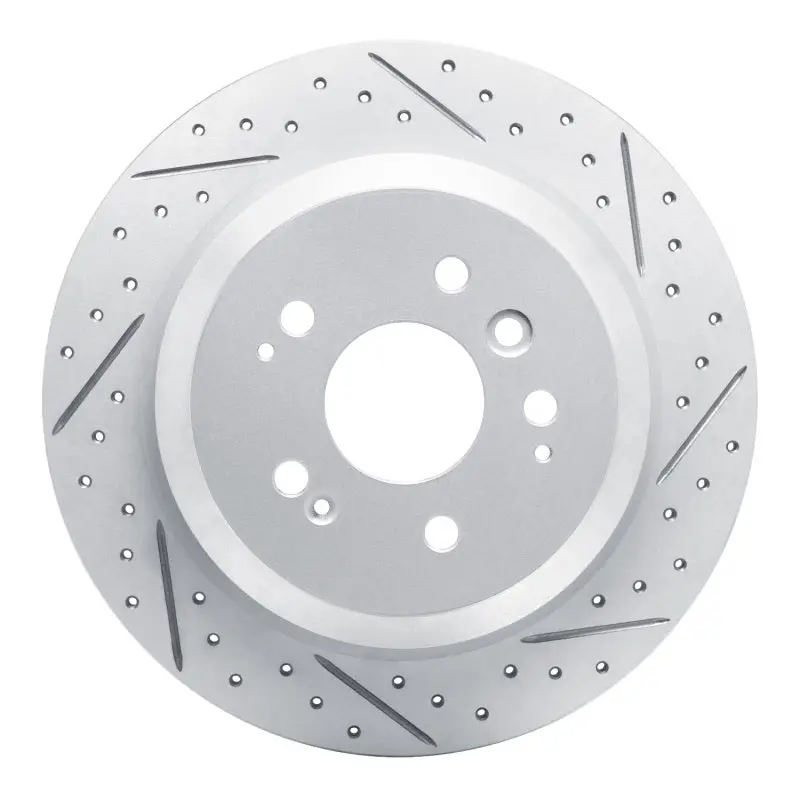 R1 16-26 Honda Pilot Rear Right Drilled & Slotted Geo-Carbon Rotor 1